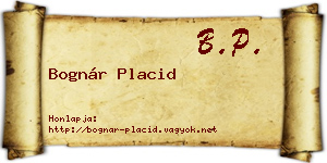 Bognár Placid névjegykártya